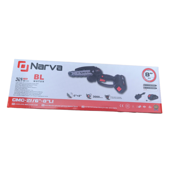 Аккумуляторная мини пила NARVA СМС 21 6-8 Li-картонная упаковка