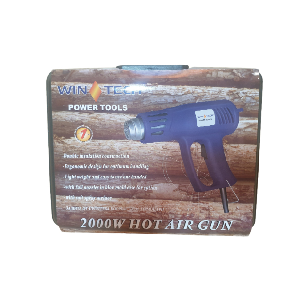 Фен строительный в кейсе Wintech WHG-2000K