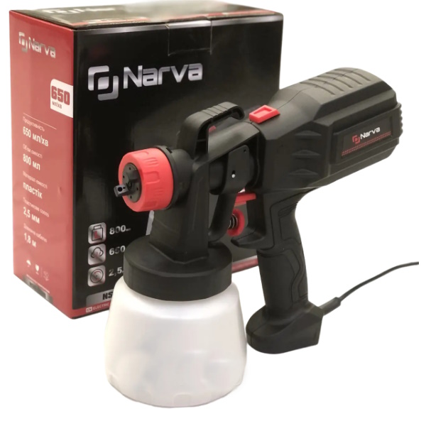 Краскопульт Narva NSG-2100 — электрический пульверизатор для точной и быстрой окраски